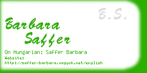 barbara saffer business card